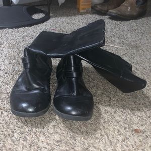 Faux leather boots